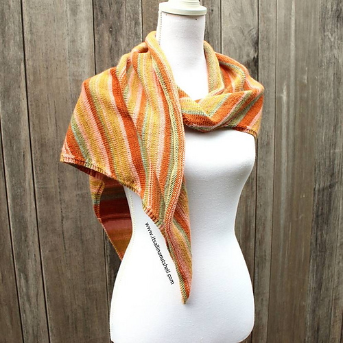 Ravelry: Sunrise Stripe Point Shawl pattern by Esther Dijkstra