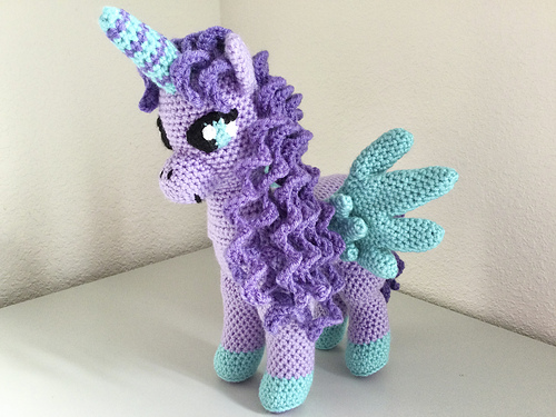 Horned Pegasus amigurumi - JBcrochetwizard
