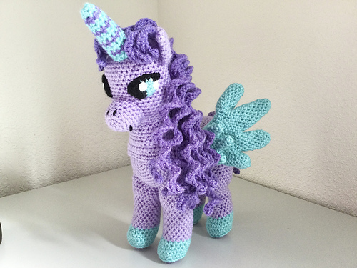 Horned Pegasus amigurumi - JBcrochetwizard