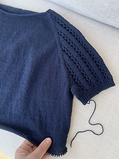 LIIT 2nd sample with notes on lengthening cap sleeves