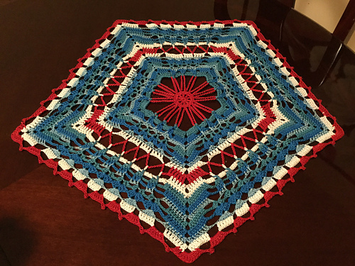 Patriotic Pentagon Doily photo 2