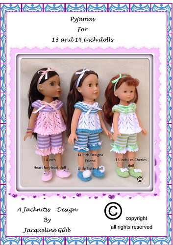 LC11 Pyjamas for 13 and 14 inch dolls
