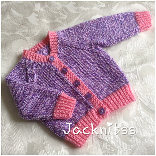 Ravelry Basic New Baby Cardigan set pattern by Jacqueline Gibb