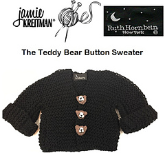 Teddy Bear Button Sweater for Baby-Toddler