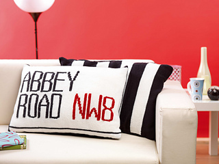 Abbey Road and Zebra Crossing Cushion Knitting Patterns by Jane Burns