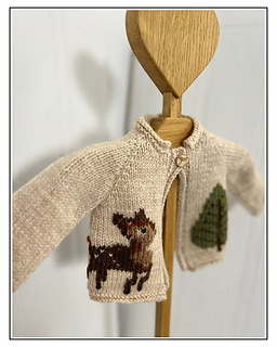 Baby Deer Cardigan, Woodland Knitting Pattern