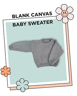 Blank Canvas Baby Jumper Pattern to add your own intarsia motif - Jane Burns