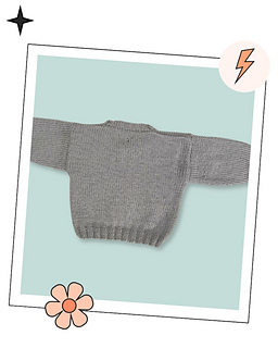 Blank Canvas Baby Jumper Pattern to add your own intarsia motif - Jane Burns
