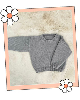 Blank Canvas Baby Jumper Pattern to add your own intarsia motif - Jane Burns