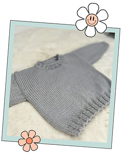 Blank Canvas Baby Jumper Pattern to add your own intarsia motif - Jane Burns