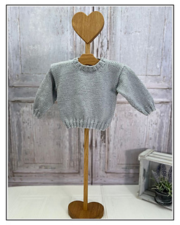 Blank Canvas Baby Jumper Pattern to add your own intarsia motif - Jane Burns