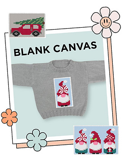 Blank Canvas Baby Jumper Pattern to add your own intarsia motif - Jane Burns