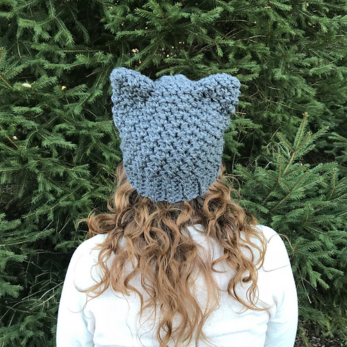 Ravelry Cattitude Cat Ear Hat pattern by Pippin
