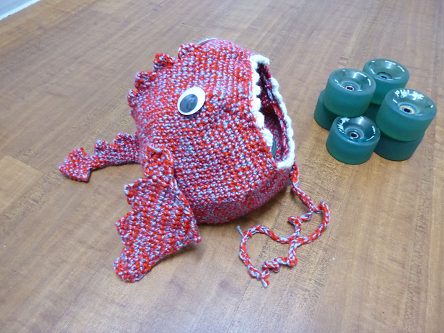 crochet dragon bag