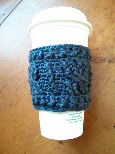 Chunky Cabled Coffee Cup Cardigan photo 1