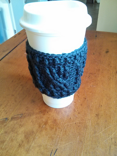 Chunky Cabled Coffee Cup Cardigan photo 2