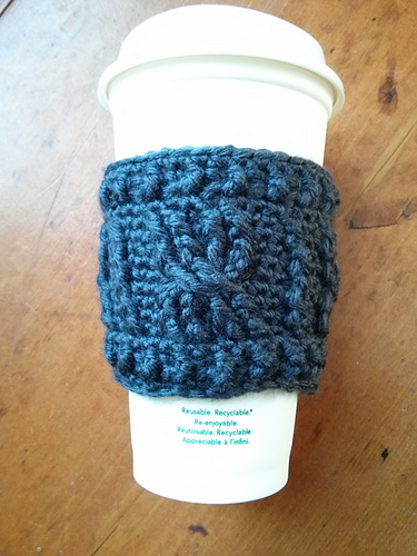 Chunky Cabled Coffee Cup Cardigan photo 4