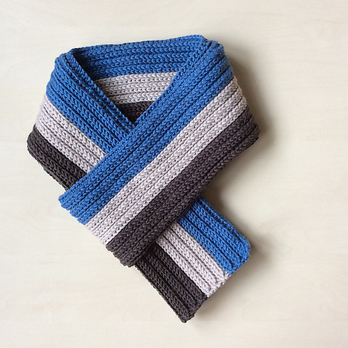 Ravelry Men's "KnitLook" Ribbed Scarf pattern by Jennifer Renaud