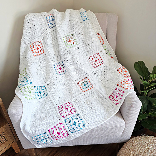 Scattered Pixels Block Stitch Blanket photo 1