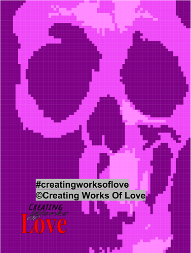 Ravelry: Skull Broken C2C Graph pattern by Jennifer MacEwen
