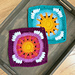 Sun and Clouds Square pattern