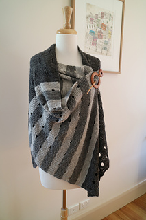 3-colour Shawl in Adagio Alpaca 4 ply