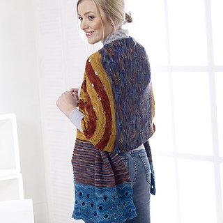 4-colour Shawl in Manos del Uruguay Silk Blend Fino