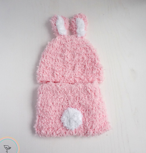 Bunny Hat and Diaper Cover Set photo 3