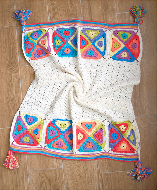 Ravelry Moroccan Baby Blanket pattern by Potter & Bloom