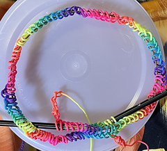 2025-01-29 crochet hook provisional cast-on 112 stitches.