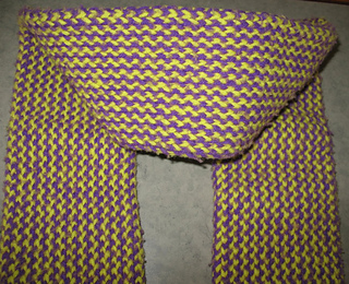 most of scarf with back neck looped up