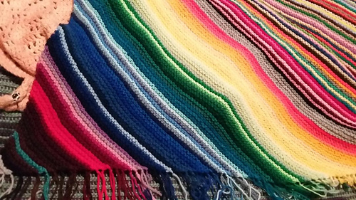 for no reason at all, I did a sort of rainbow progression near the ending corner