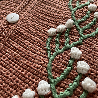 Closeup of Selina's work