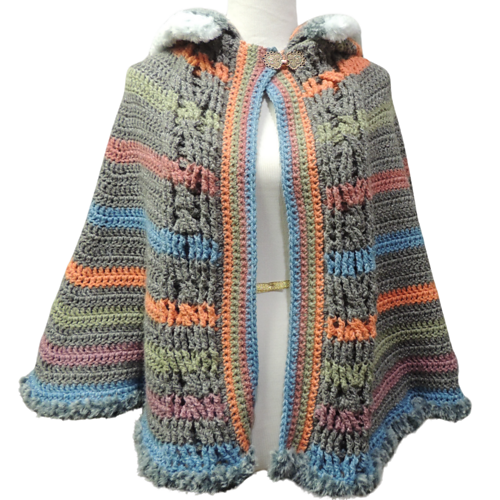 Hooded Cabled Cape photo 6
