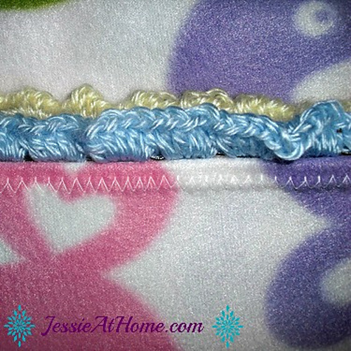 Fleece Blanket with Crochet Edging photo 1