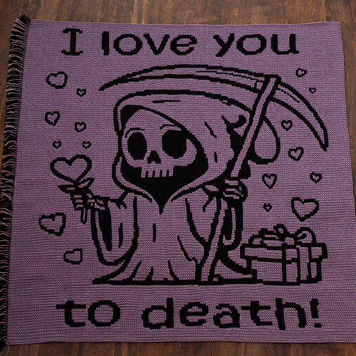 Love You To Death Mosaic Blanket Pattern