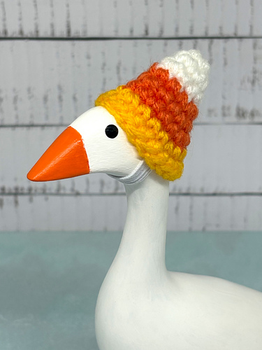 Desk Goose Hat - Candy Corn & Watermelon