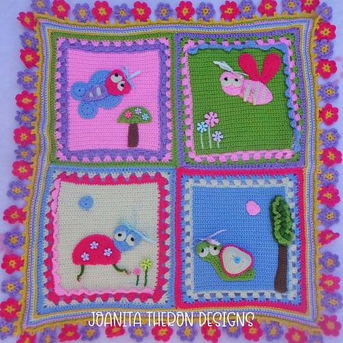 Whimsical Garden Bug Blanket photo 2