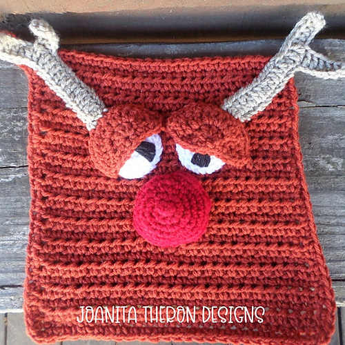 Rudolph the Reindeer Dishcloth photo 2