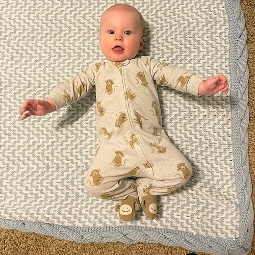 Ravelry Baby Blanket Chevron pattern by Joan Laws