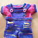 Teddy bear dungarees and top pattern 