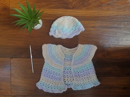 Just Peachy - Crochet Baby Jacket photo 7