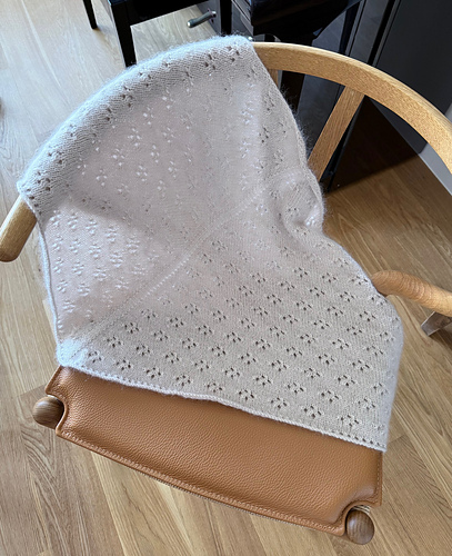 Pointelle triangle shawl