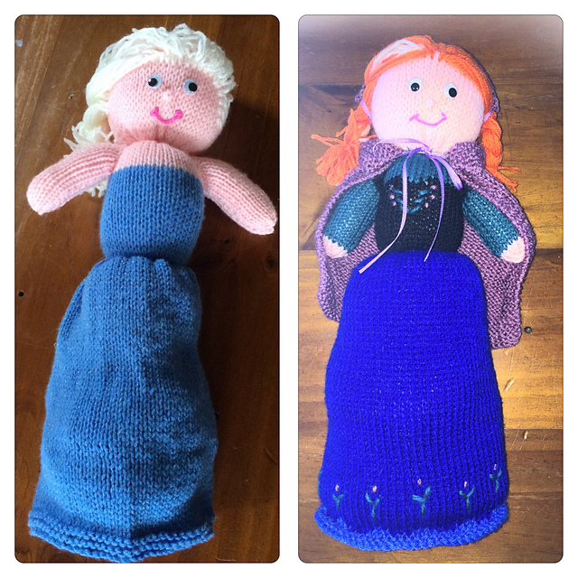 Ravelry Elsa and Anna from Frozen pattern by The Knit Guru