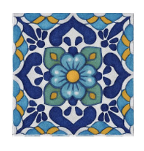 Blue Cascade Afghan Square photo 6