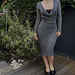 Emmeline Cowl Neck Midi Dress pattern