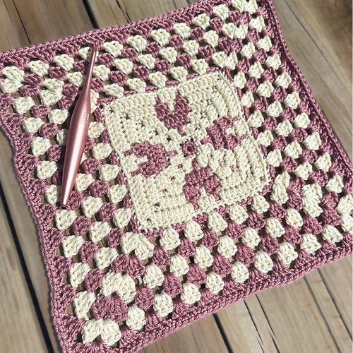 Mosaic Hearts Granny Square - Juniper & Oakes