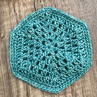 Week 3 Plain Hexie B in 815 Green Agate