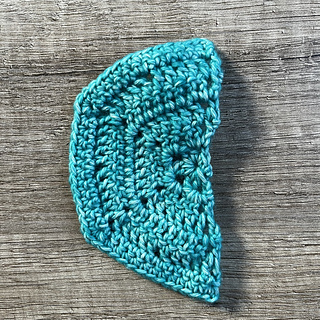 Week 16 Half Hexie A in color 824 Turquoise