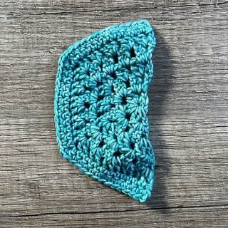 Week 16 Half Hexie B in color 824 Turquoise